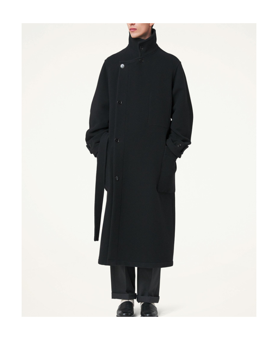 LEMAIRE LEMAIRE SINGLE-BREASTED WRAPPED COAT
