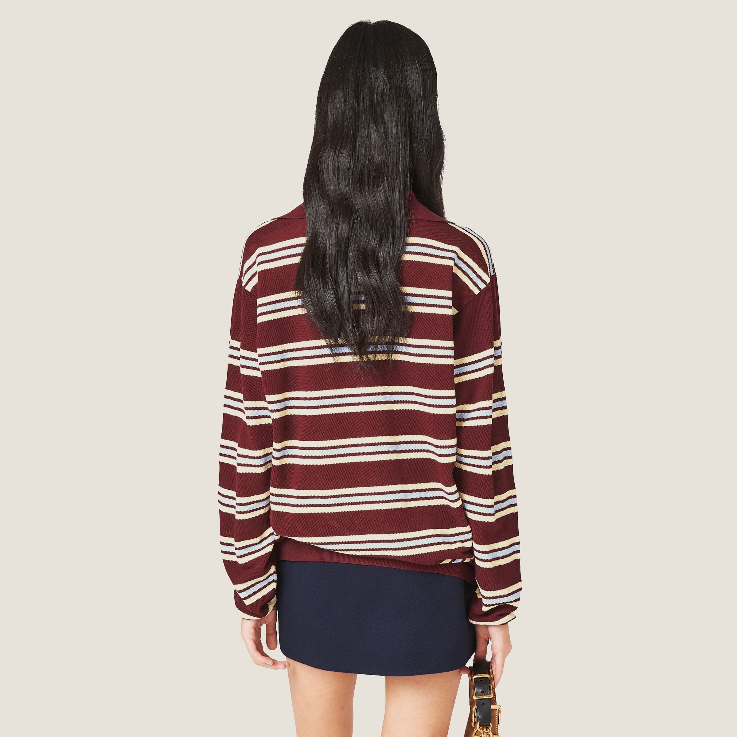 Miu Miu Woolen Skirt With Front Logo In Blue