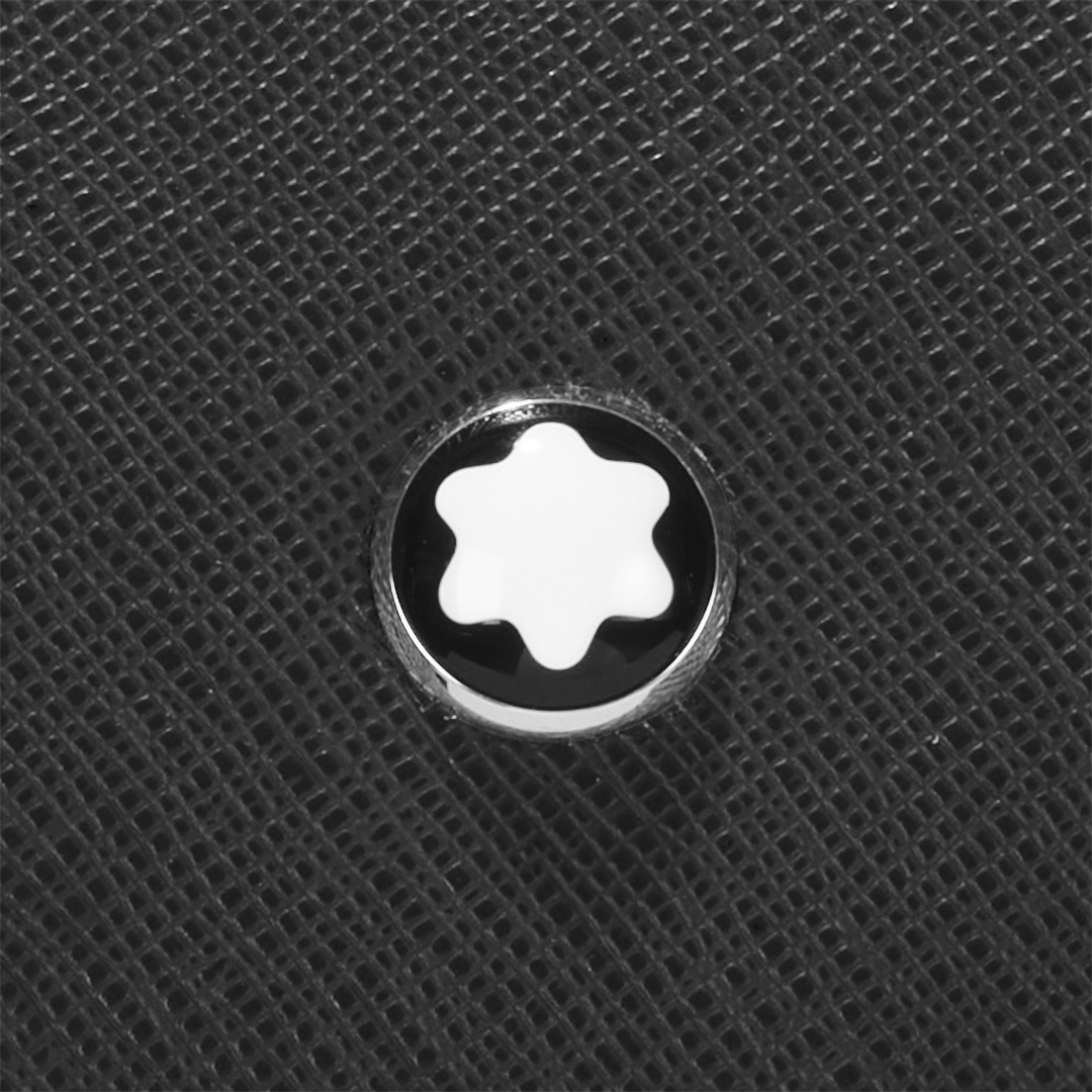 Shop Montblanc Logo-plaque Leather Laptop Bag In Black