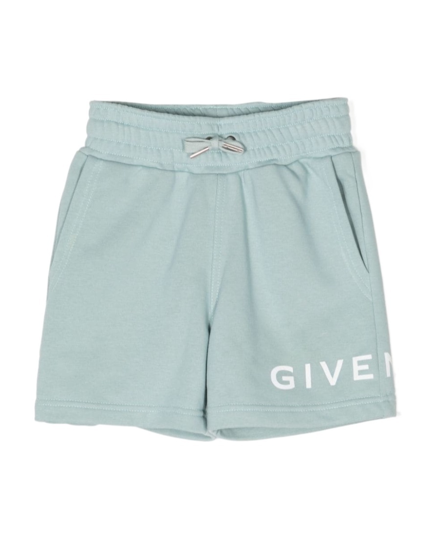 Givenchy Logo-print Cotton Shorts In Green