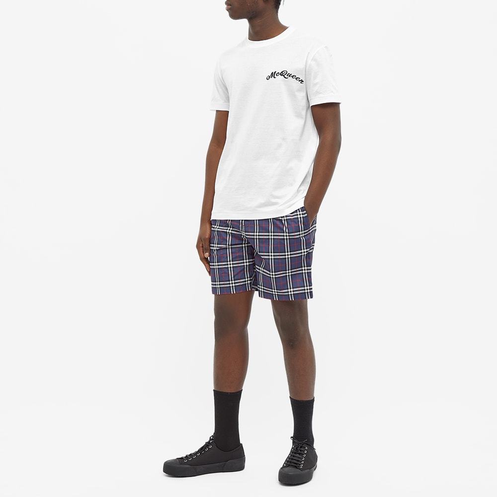 Burberry Check Drawcord Swim Shorts In Black