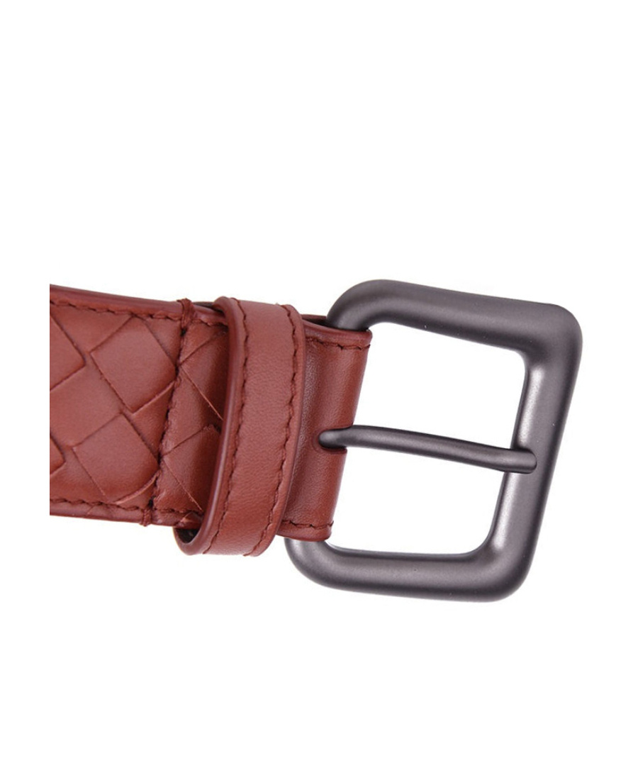Bottega Veneta Weave A Belt In Brown