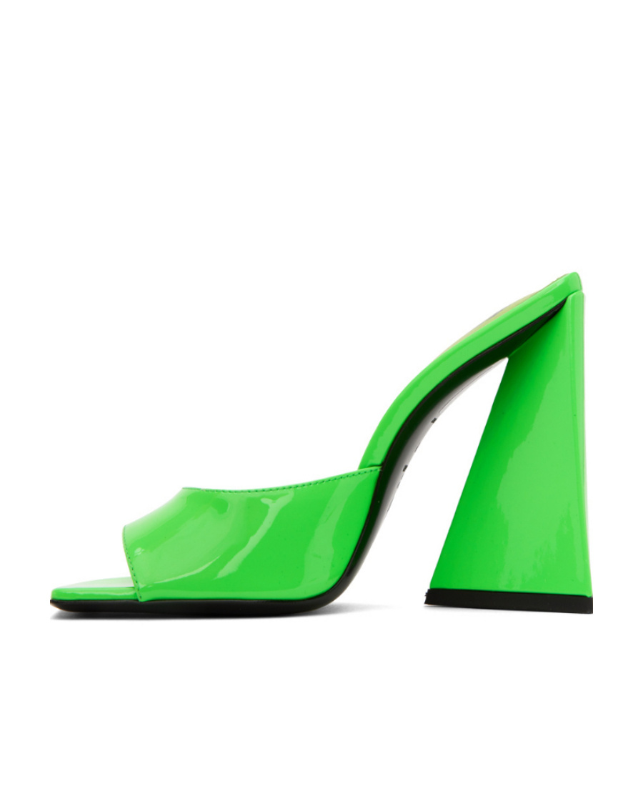Attico Devon 120mm Sandals In Green