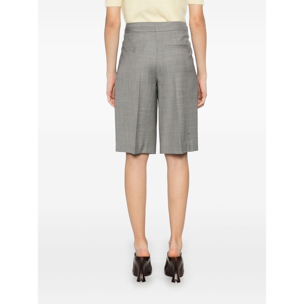 Shop Loulou Studio Creased Shorts In Gray