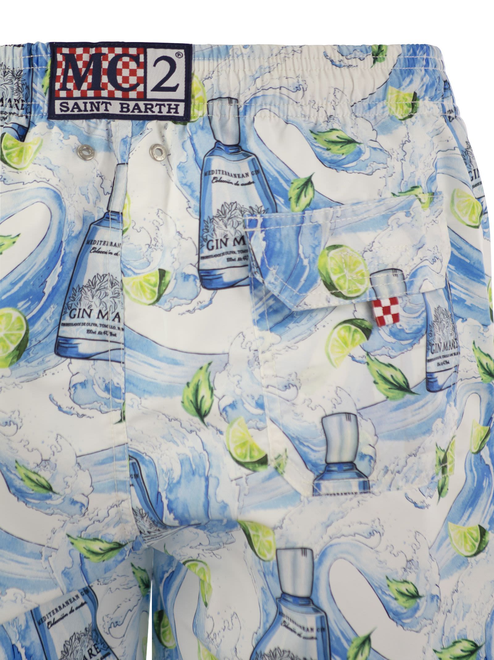 MC2 SAINT BARTH LOGO SWIMMING TRUNKS