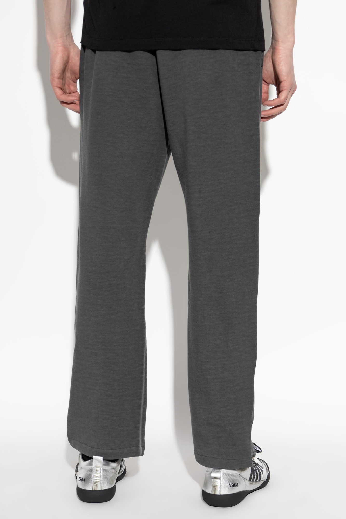 Dsquared2 Mens Charcoal Gym Zipped-cuffs Cotton-jersey Jogging Bottoms In Black