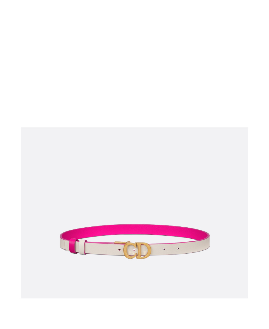 Dior Double-sided Saddle Belt In Pink