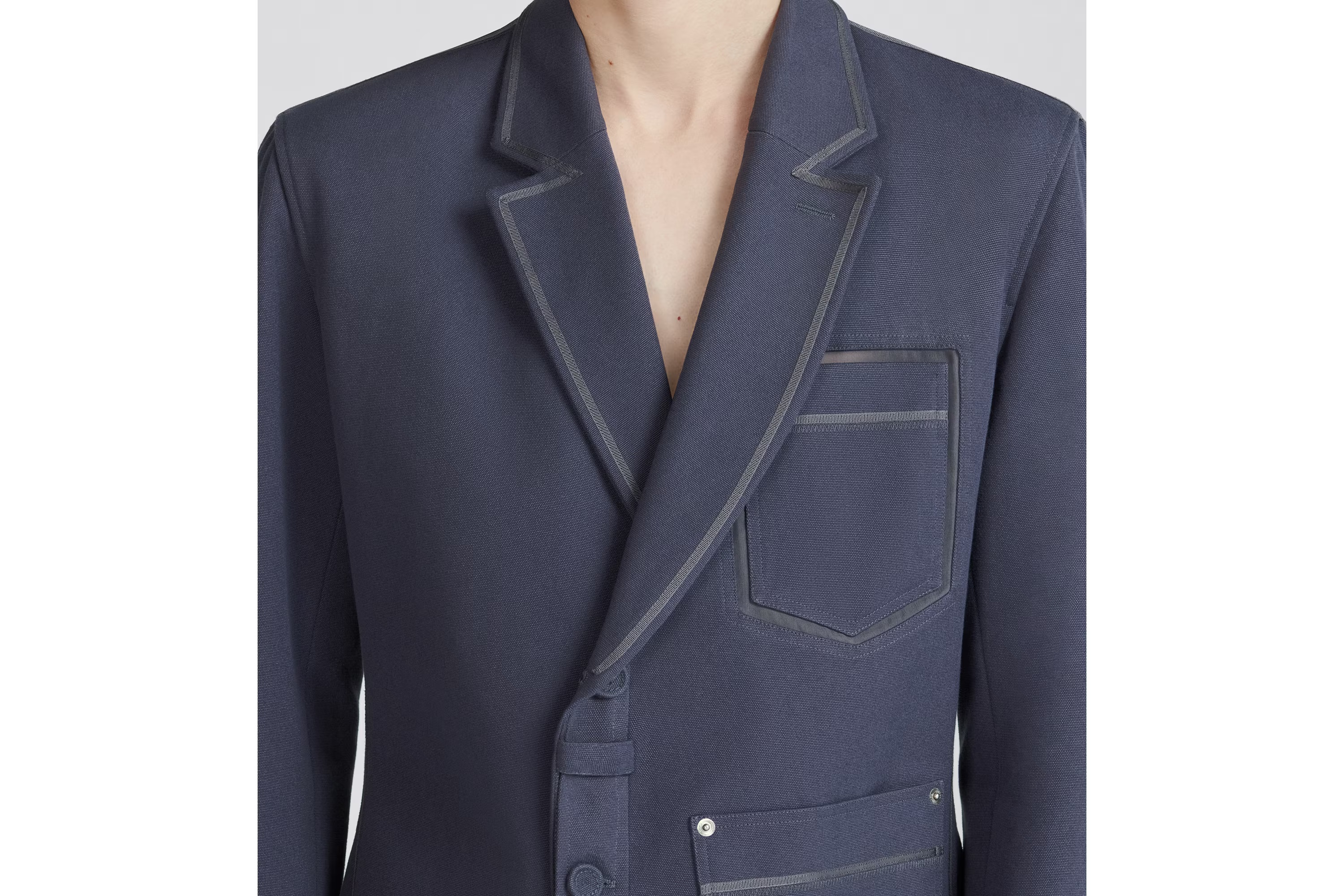 Dior Logo Suit Jacket In Blue