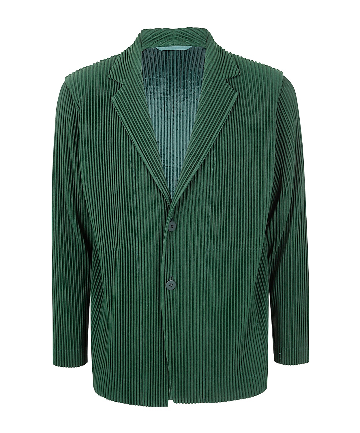 Shop Issey Miyake Tailored Pleats 1 Blazer In Green