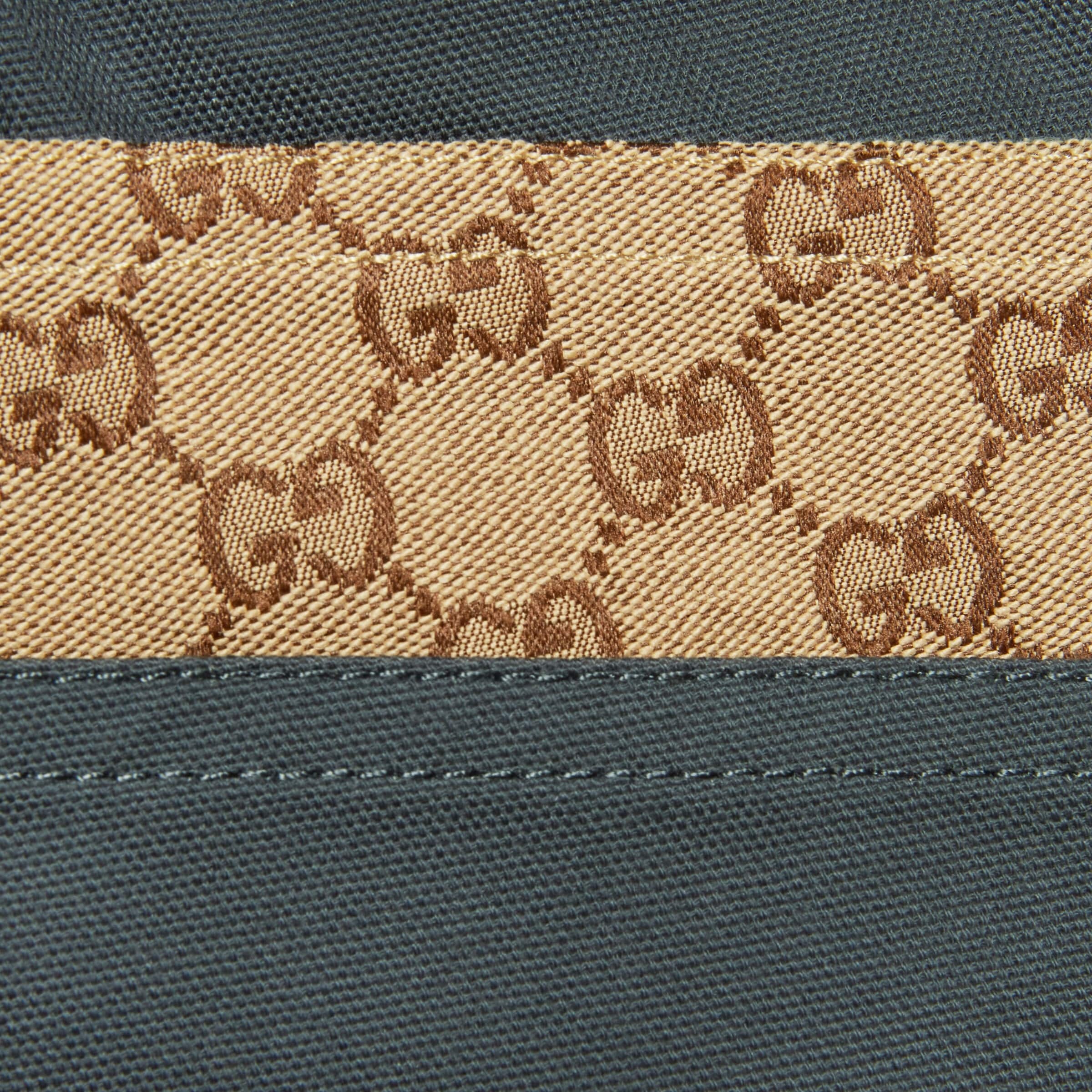 Gucci Cotton Canvas Bermuda Short With Gg Inserts In Gray