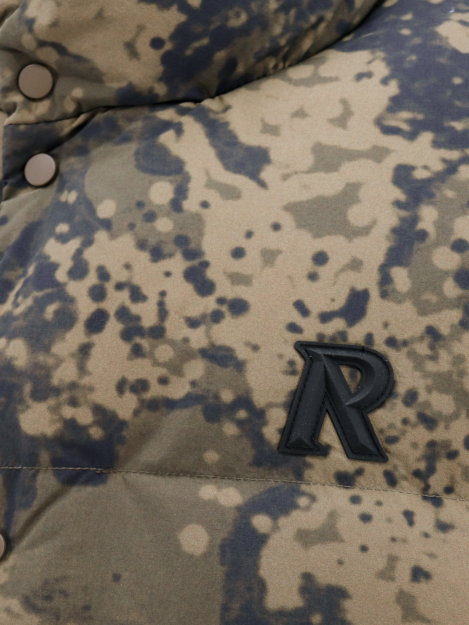 Represent Logo-patch Abstract-print Gilet In Brown