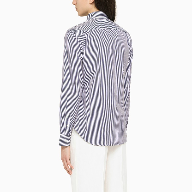 Shop Polo Ralph Lauren Embroidered-logo Buttoned Shirt In White