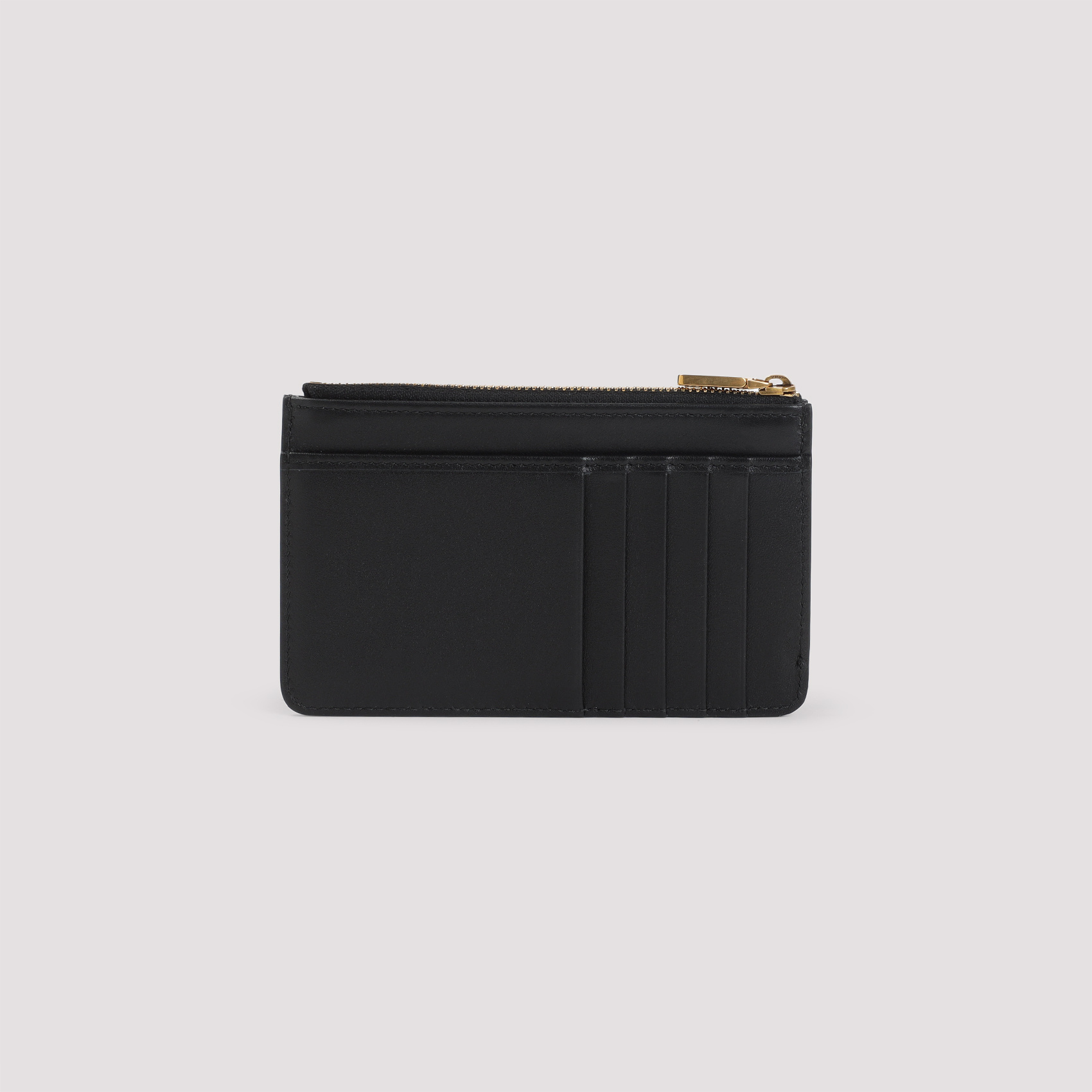 Dolce & Gabbana Dolce  Gabbana Logo Plate Zipped Cardholder In Black