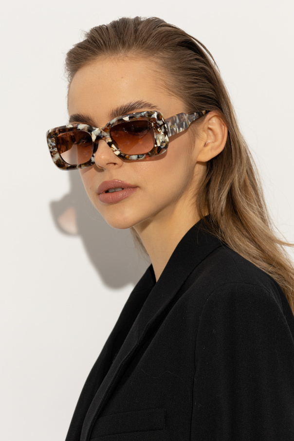 Chloé Gayia Rectangle-frame Sunglasses In Pink