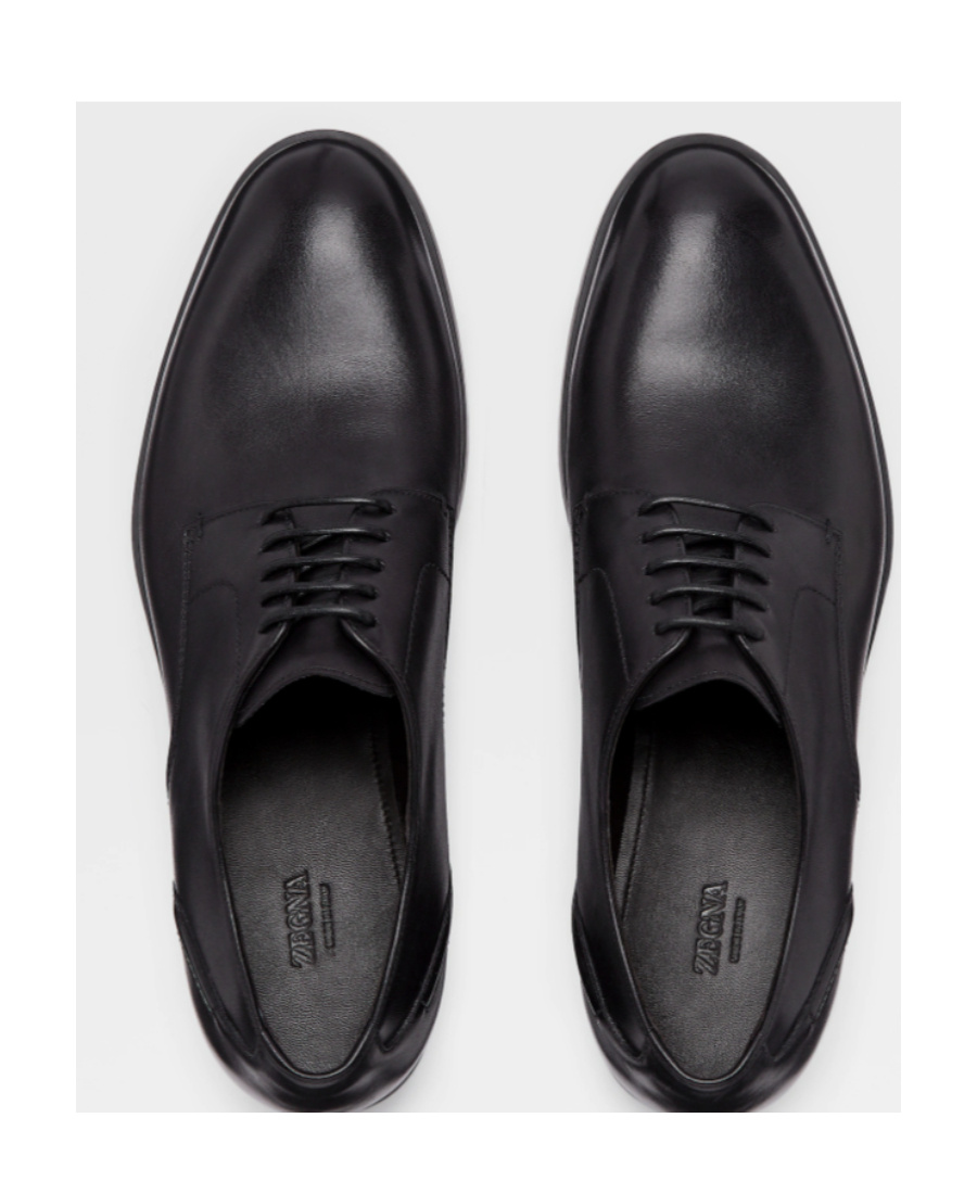 Zegna Lace-up Oxford Shoes In Black
