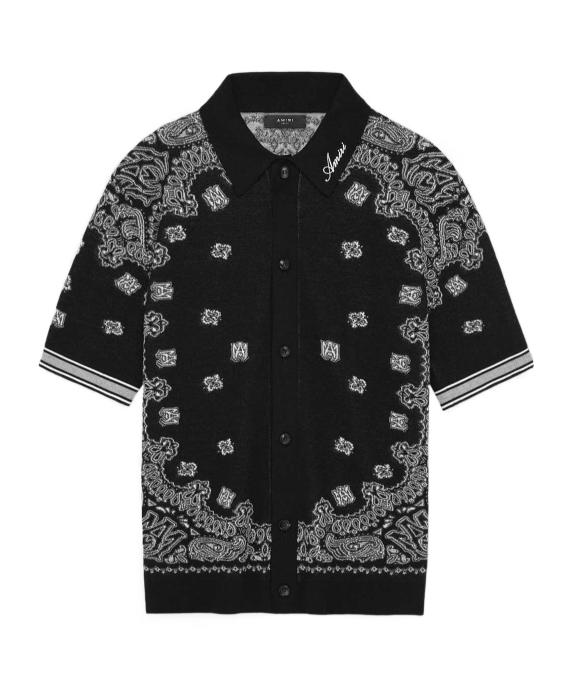 Amiri Bandana Polo Shirt In Black