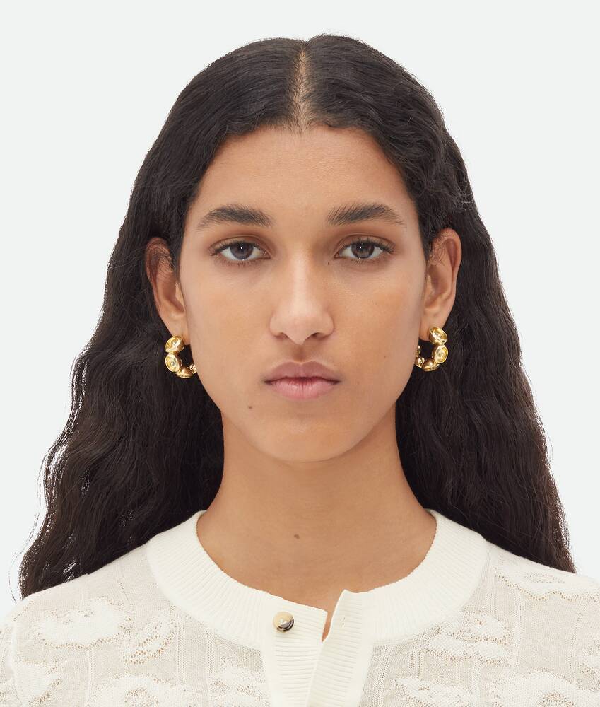 Bottega Veneta Push-back Earring In Yellow