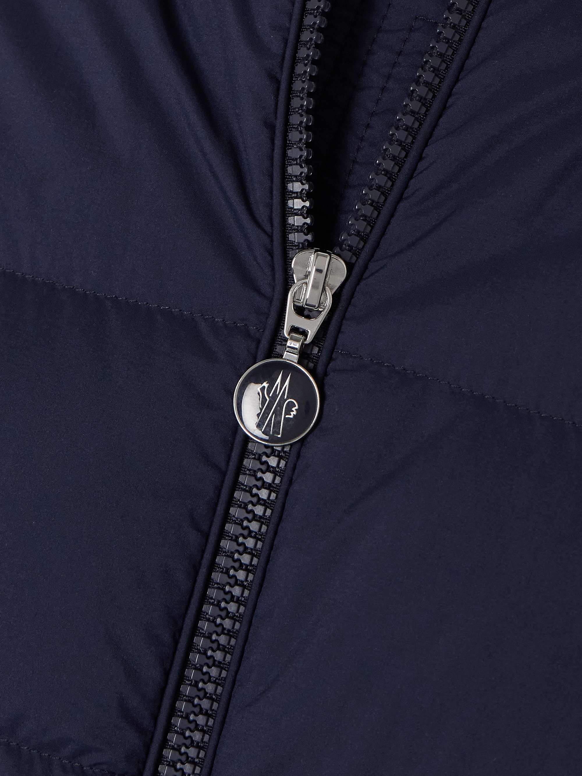 Moncler Long-sleeved Down Jacket In Blue