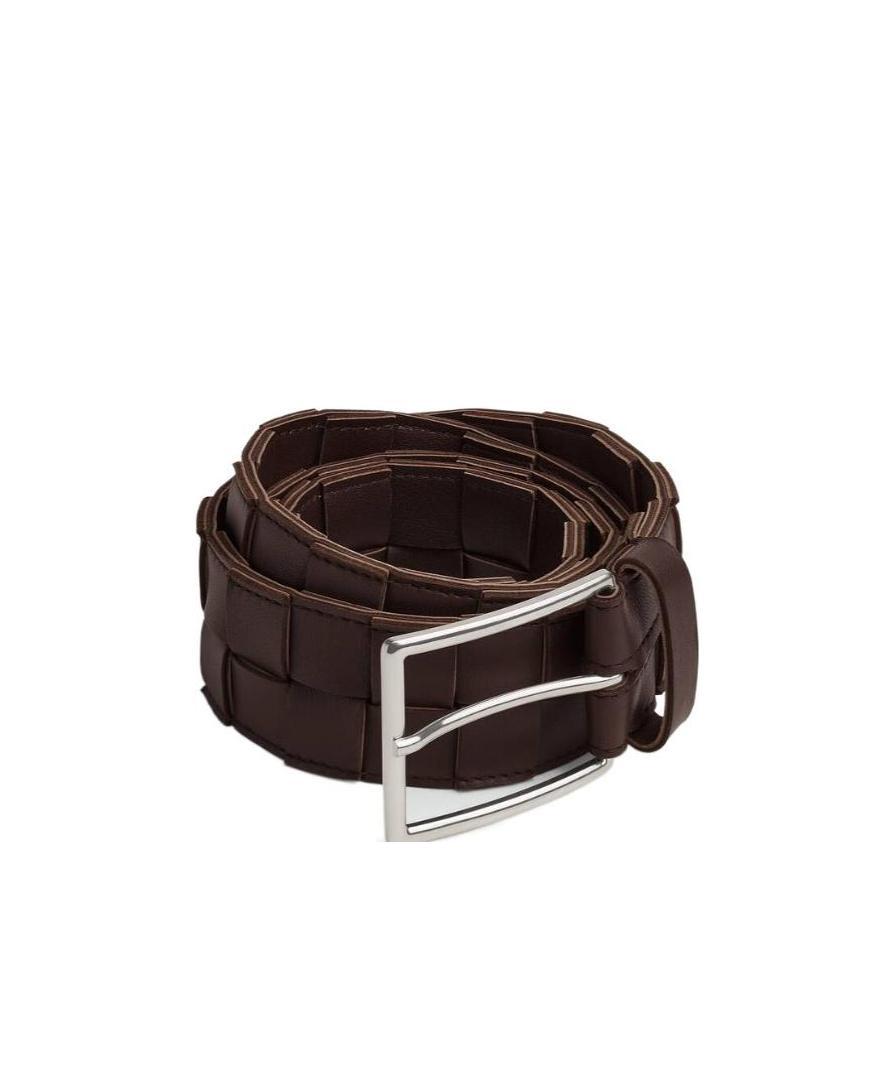 BOTTEGA VENETA LOGO WOVEN BELT