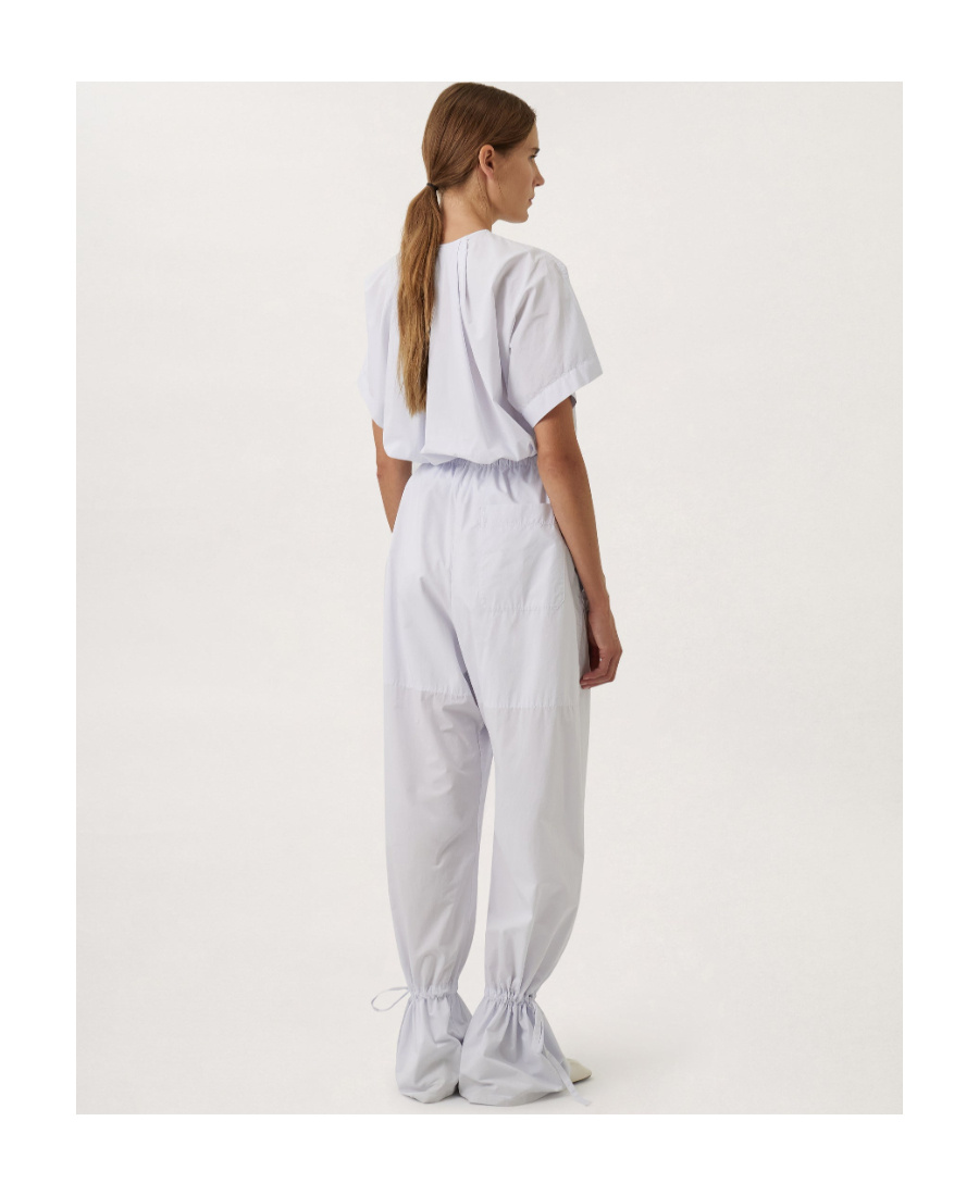 Lemaire Drawstring Casual Trousers In White