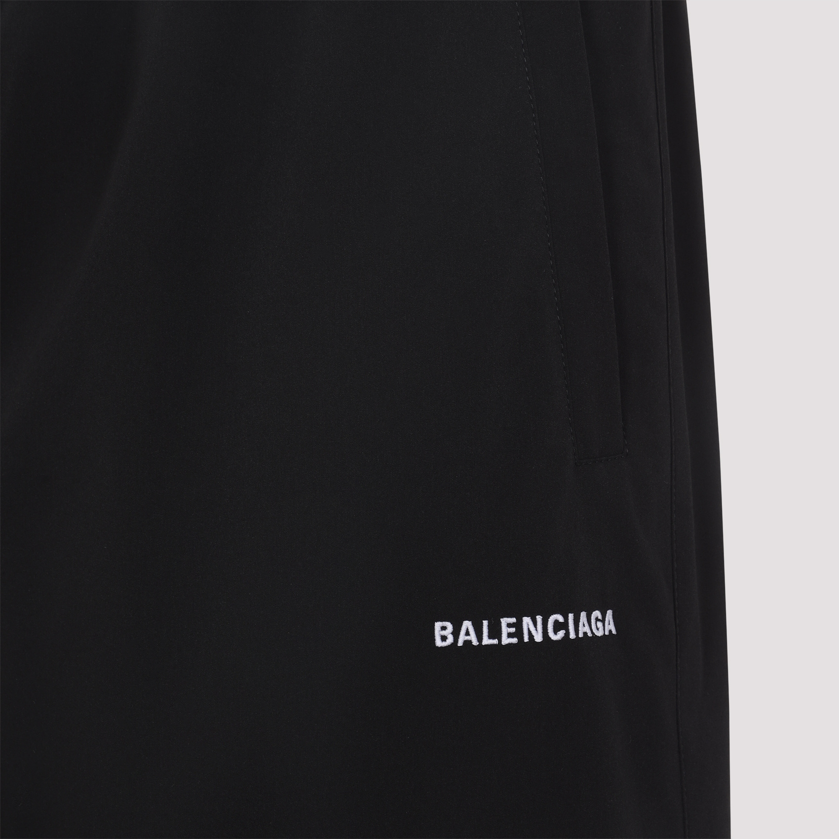Balenciaga Relaxed Fit Black Wide-leg Trousers In Black
