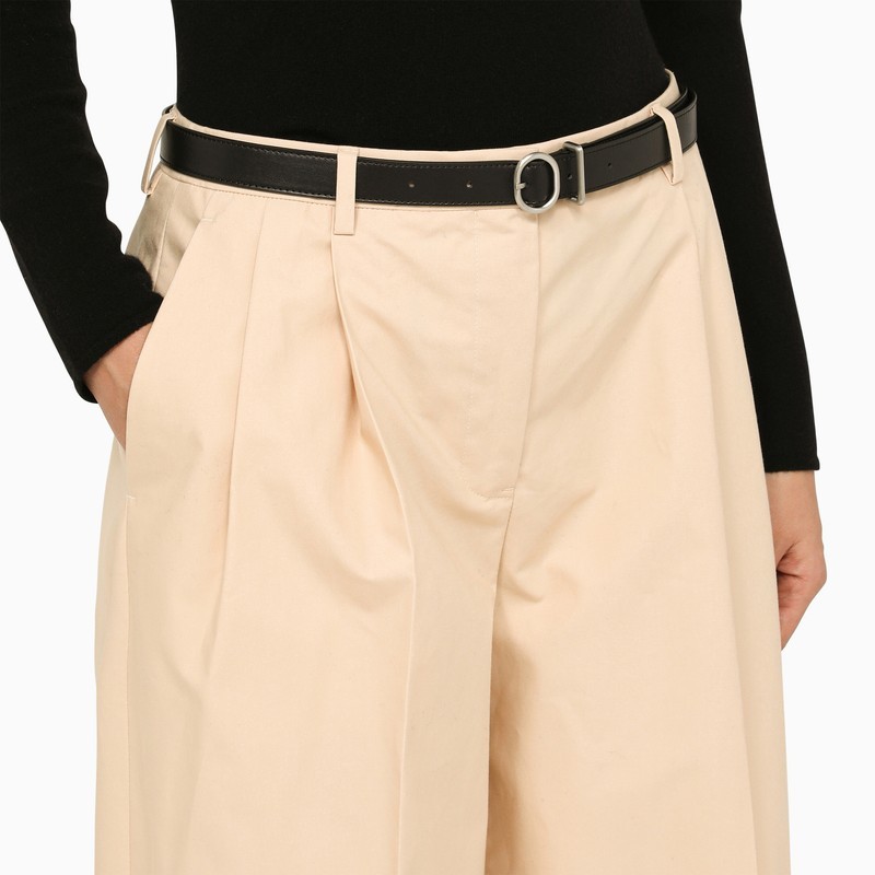 Jil Sander Belt Ring Casual Pants In Nude