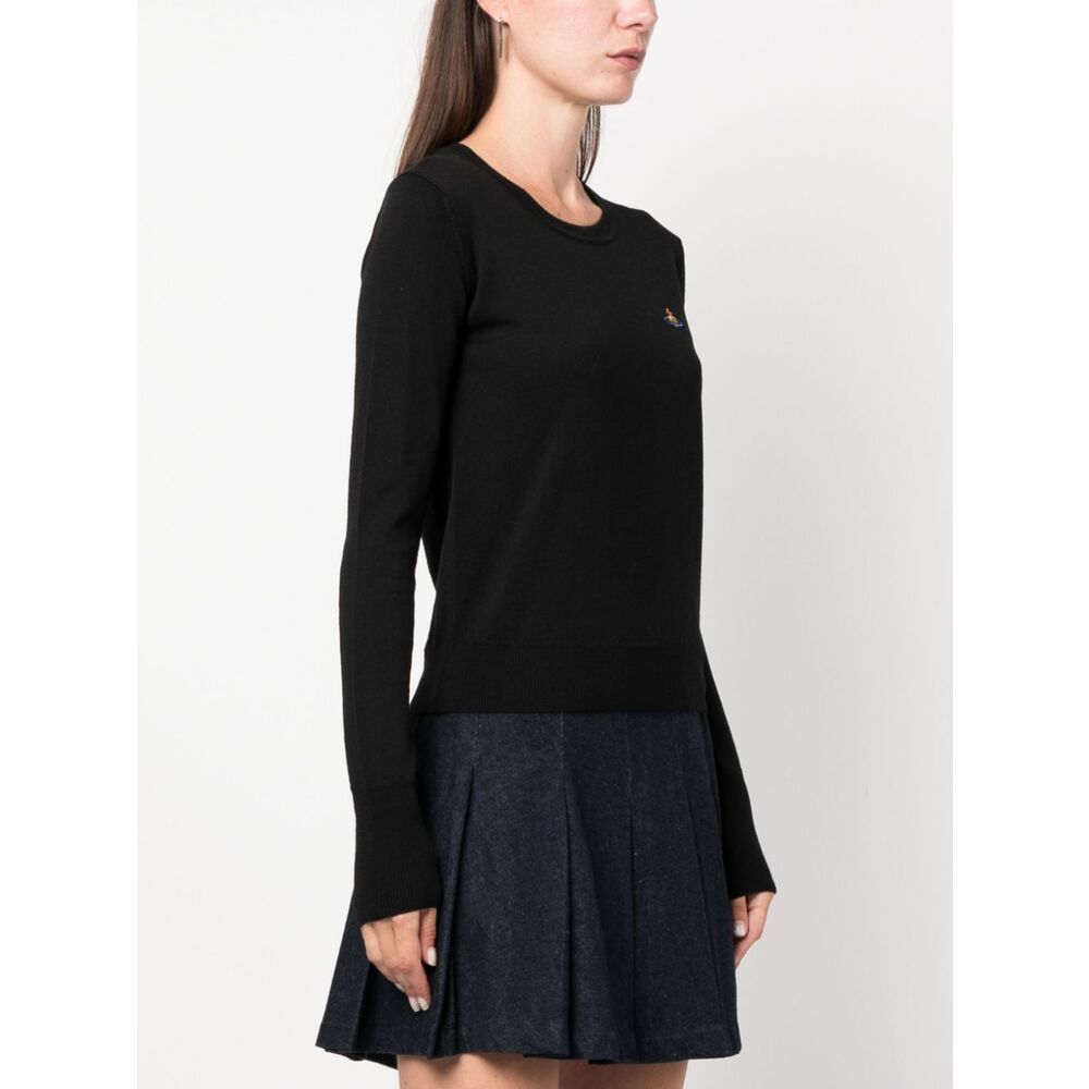 Vivienne Westwood Bea Cropped Sweater In Black
