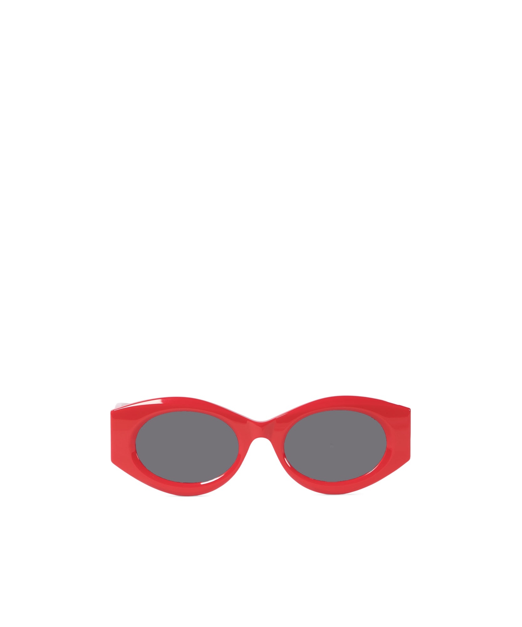 Shop Alaïa Oval Frame Sunglasses In Gray