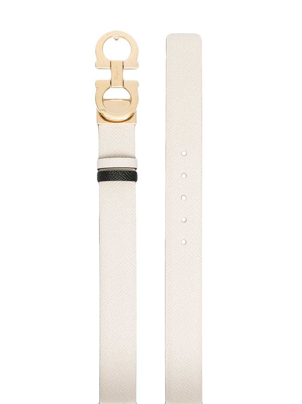 Ferragamo Gancini Reversible Belt In White