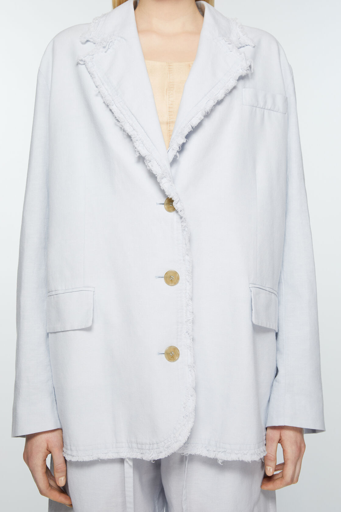 Acne Studios Single-breasted Blazer In White