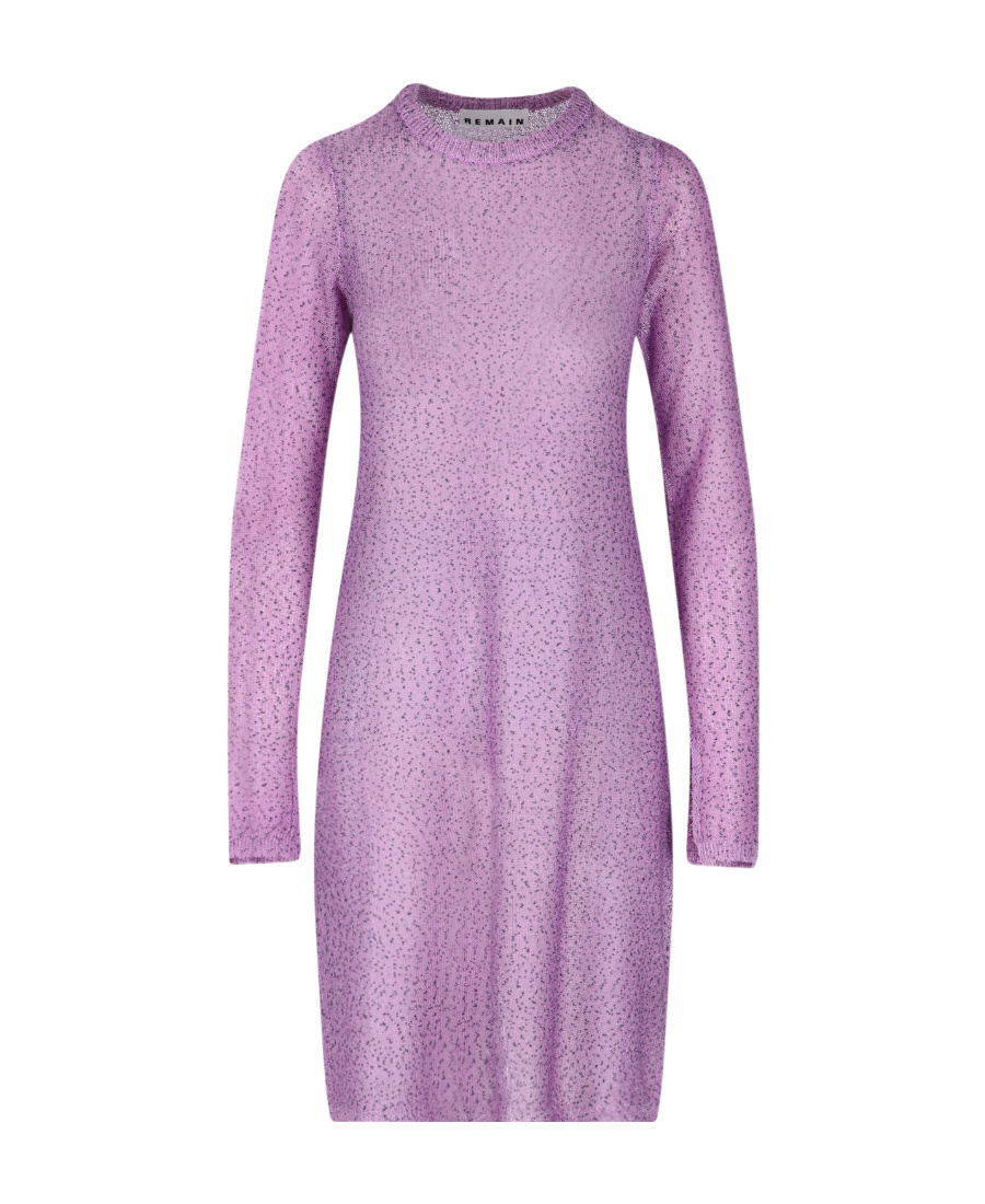 Remain Birger Christensen Sequinned Crewneck Dress In Purple