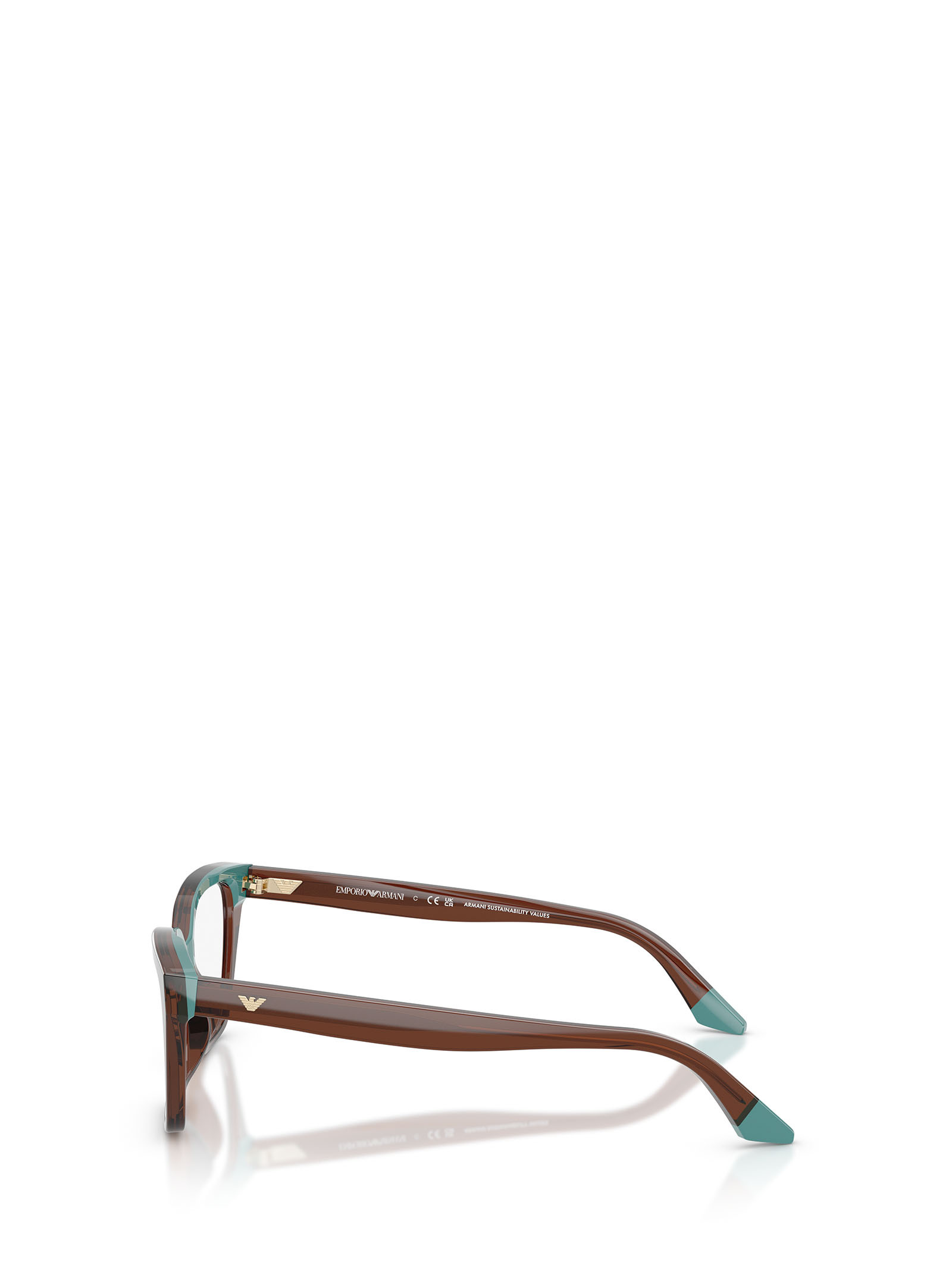 Emporio Armani Full Frame Plain Mirror In Brown