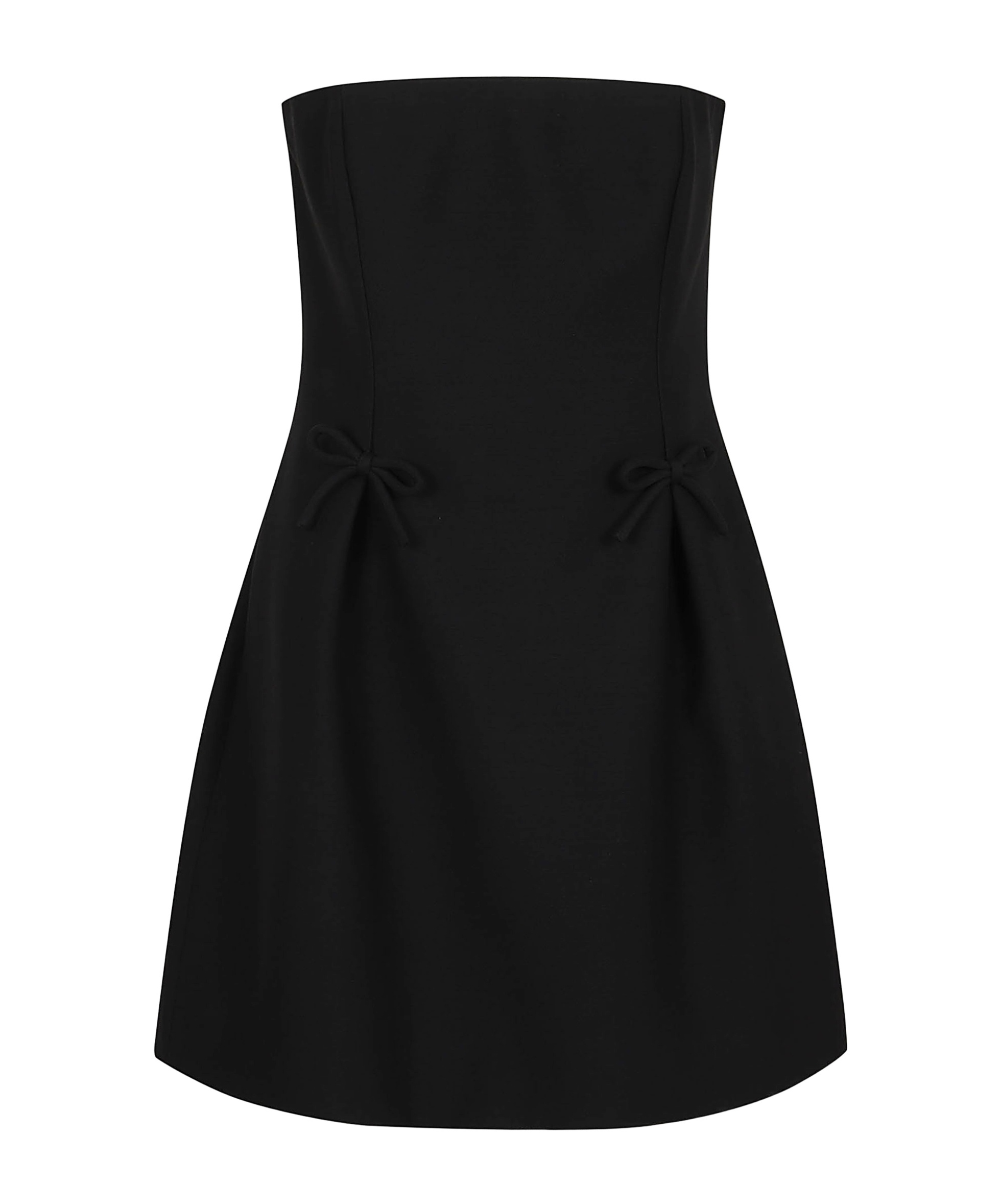 Valentino Bow-detailing Strapless Minidress In Black