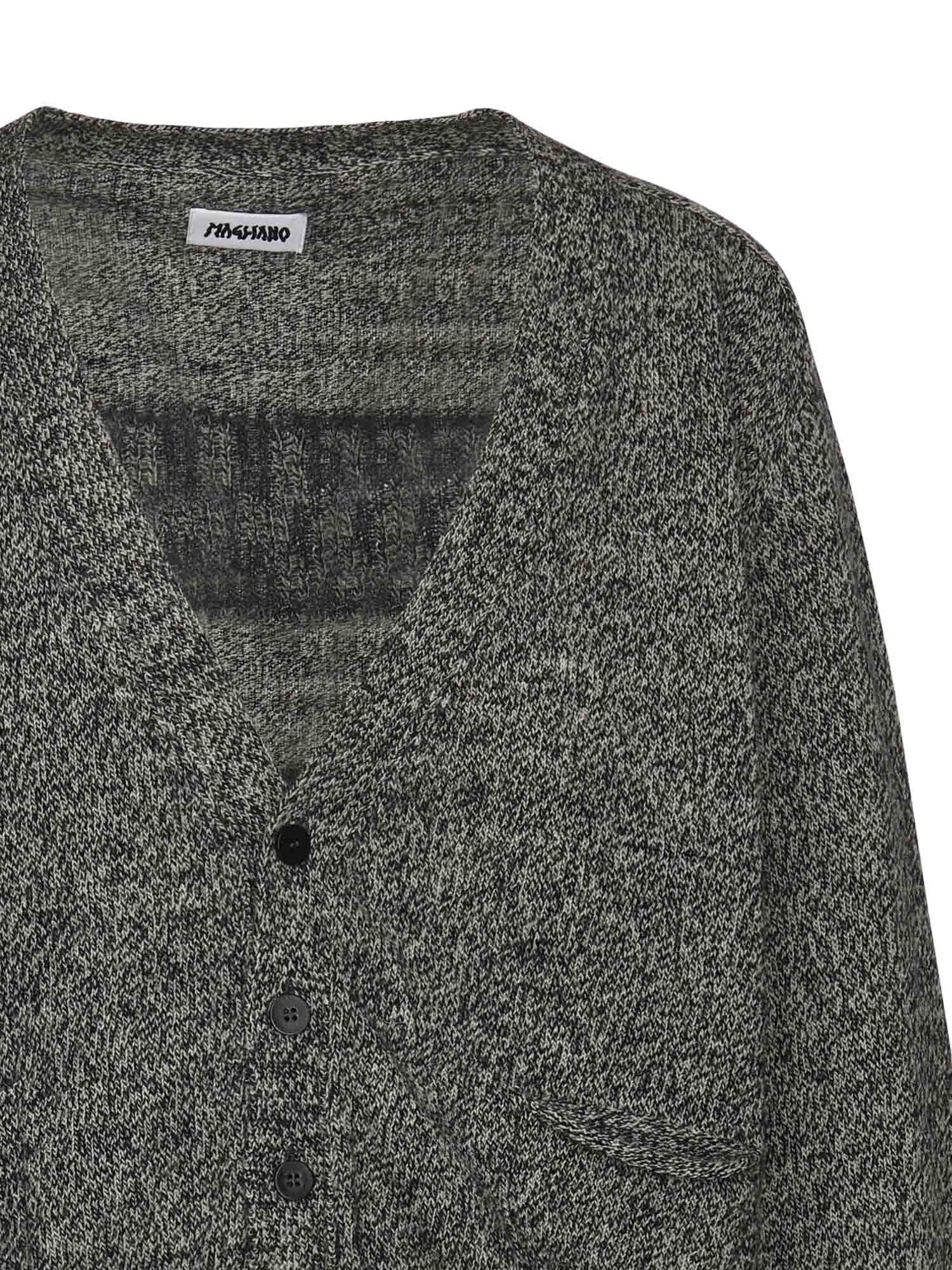 Magliano Grampa Baby Buttoned Cardigan In Gray