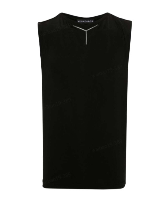 Y/project Y Chrome Tank Top In Black