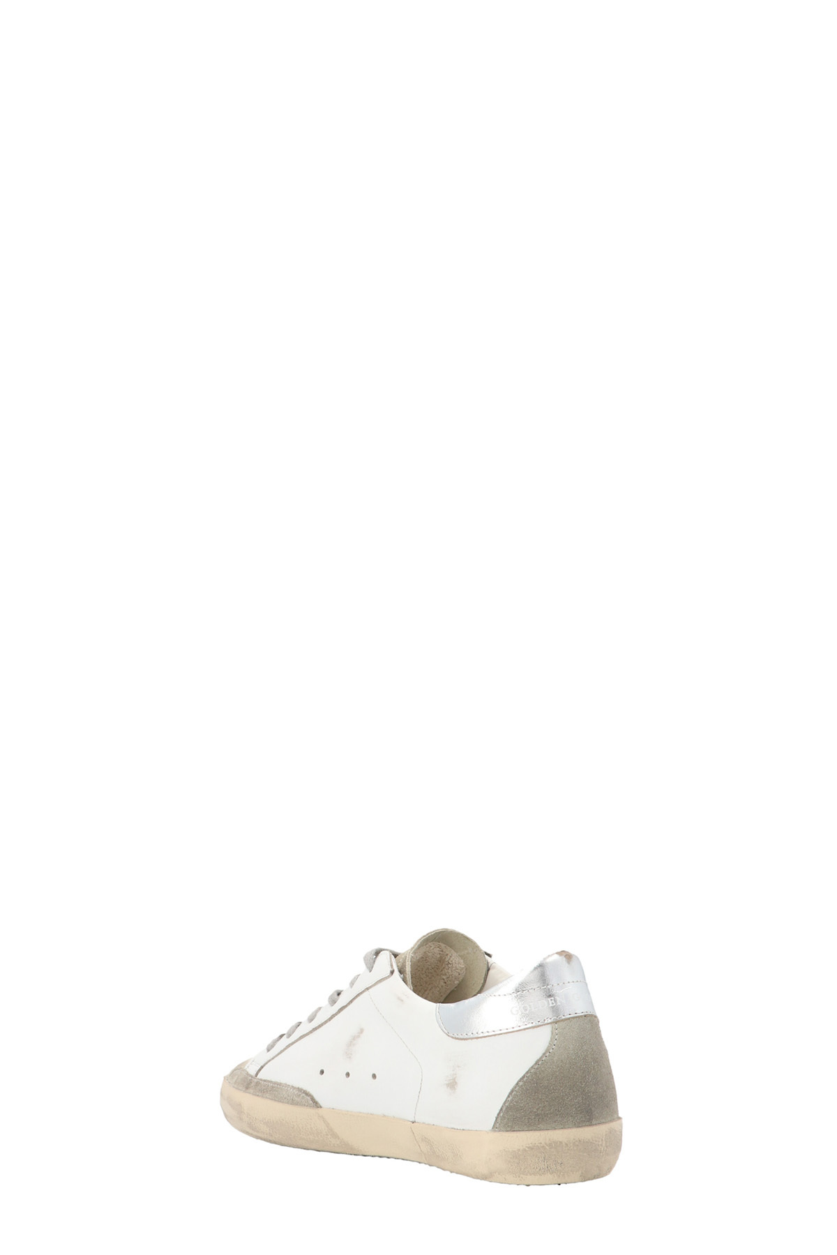 Golden Goose Super-star Leather Upper And Star Suede Toe And Spur Laminated Heel Metal Lettering In Multi