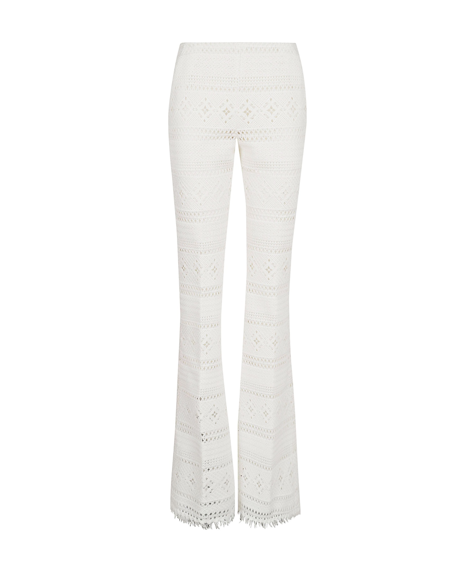 ERMANNO SCERVINO ERMANNO SCERVINO LACE-DETAILED FLARED TROUSERS