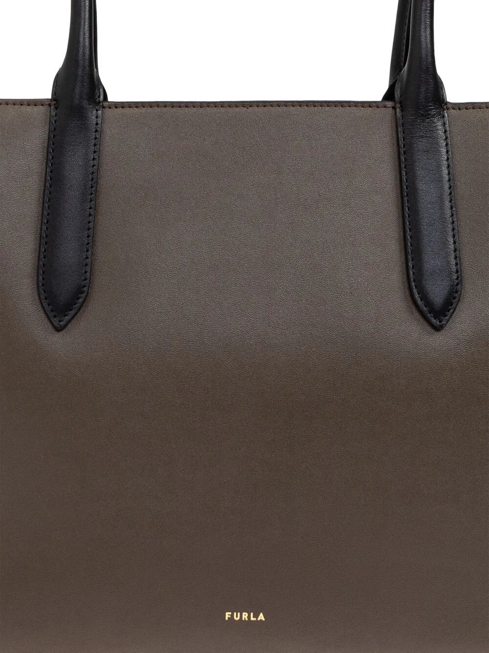 Furla Leather Tote Bag In Brown