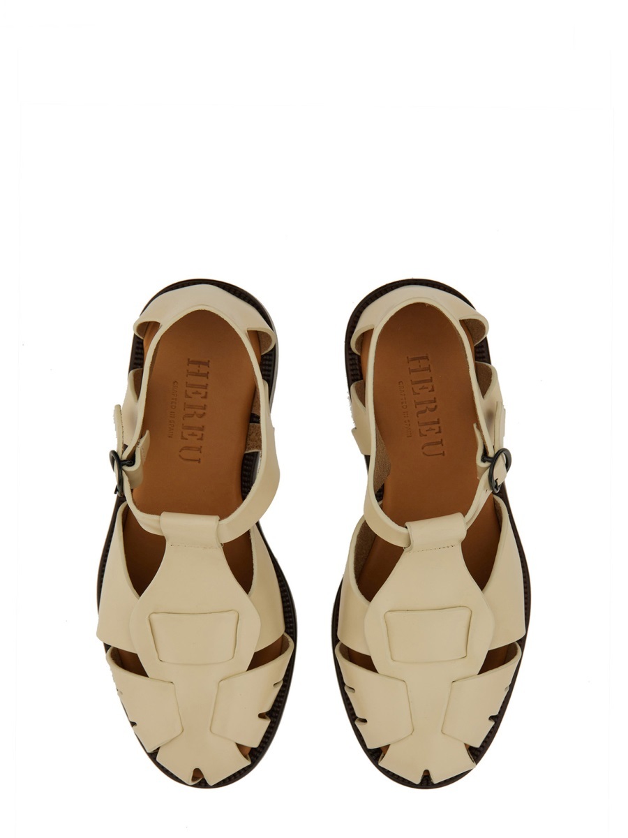 Shop Hereu Pesca Classic Sandals In Nude