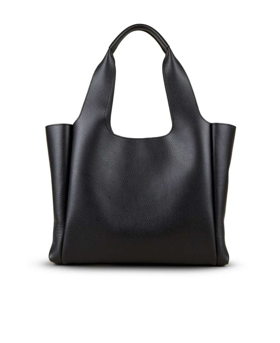 Hogan Small Leather Tote Bag With H-bag Style In Black