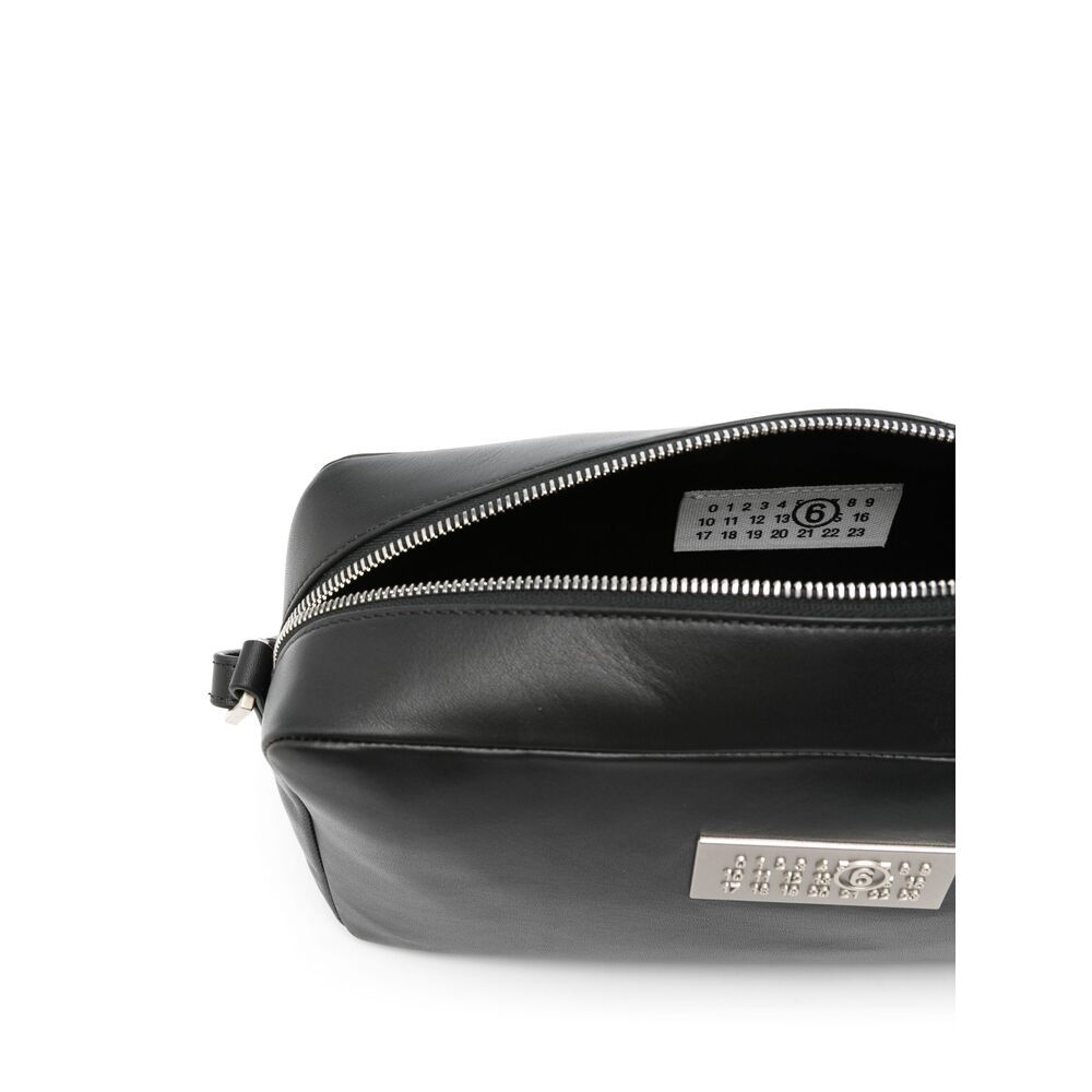 Mm6 Maison Margiela Black Numeric Long Crossbody Bag In Black