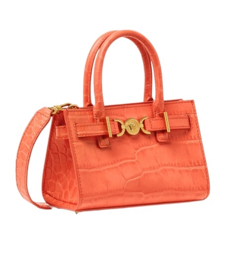 Versace Medusa '95 Leather Handbag In Orange