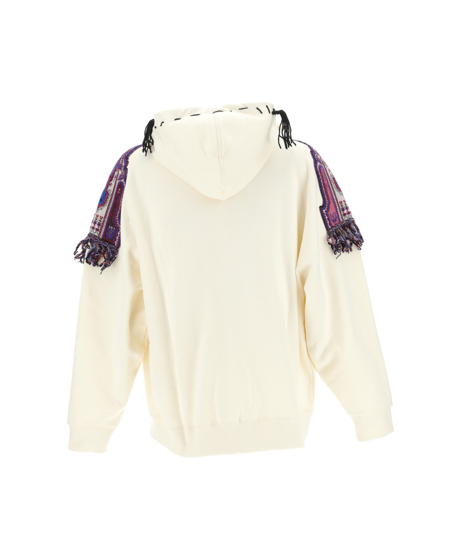 Etro Fringe-detail Hoodie In White