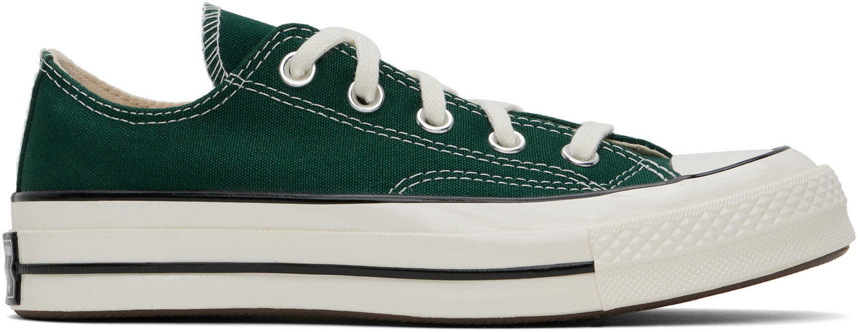 Converse Green Chuck 70 Low Top Sneakers In White