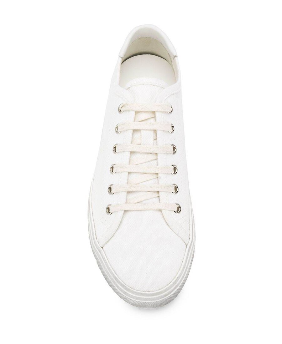 Saint Laurent White Malibu Sneakers In White