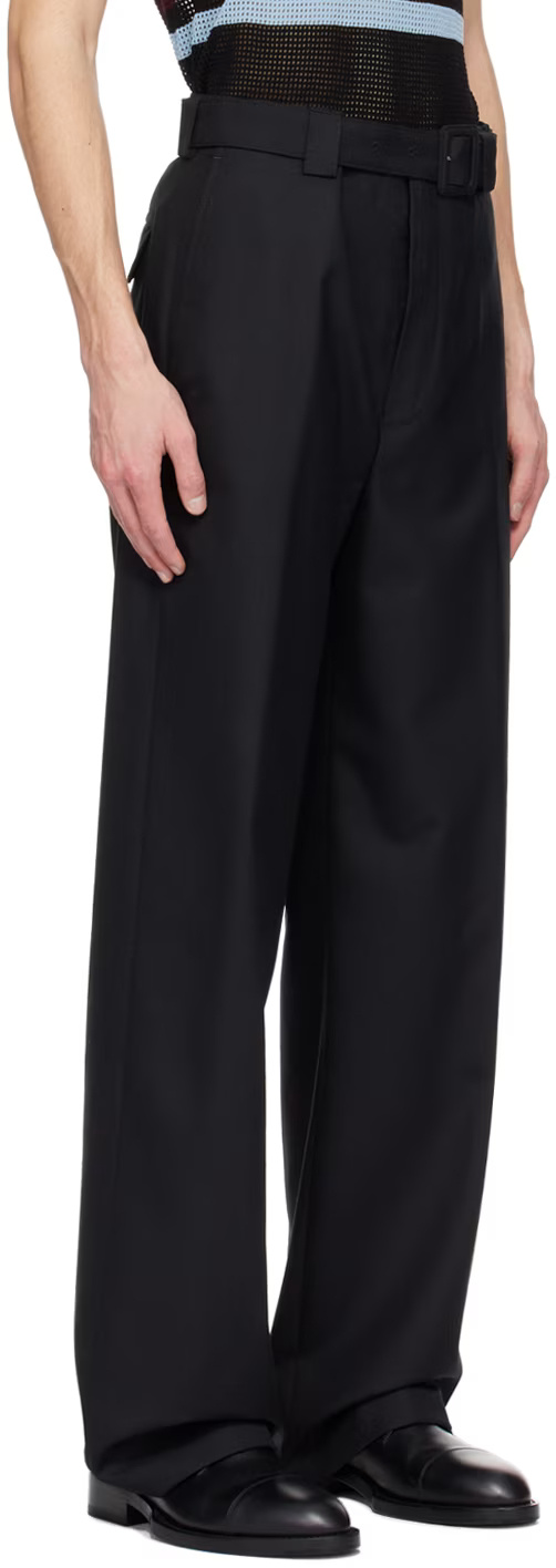 Dries Van Noten Belt-loop Casual Pants In Black