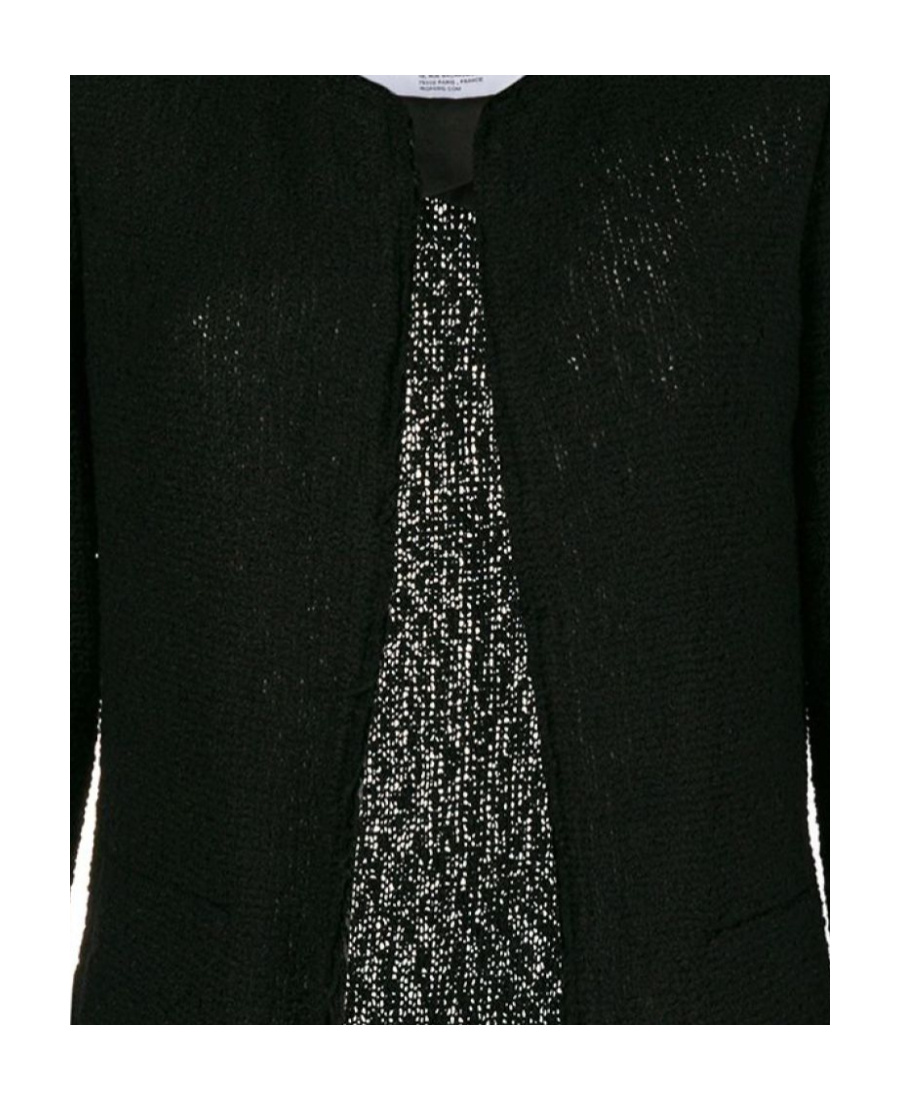 Iro Cotton Blend Collarless Jacket With Frayed Edges In Black