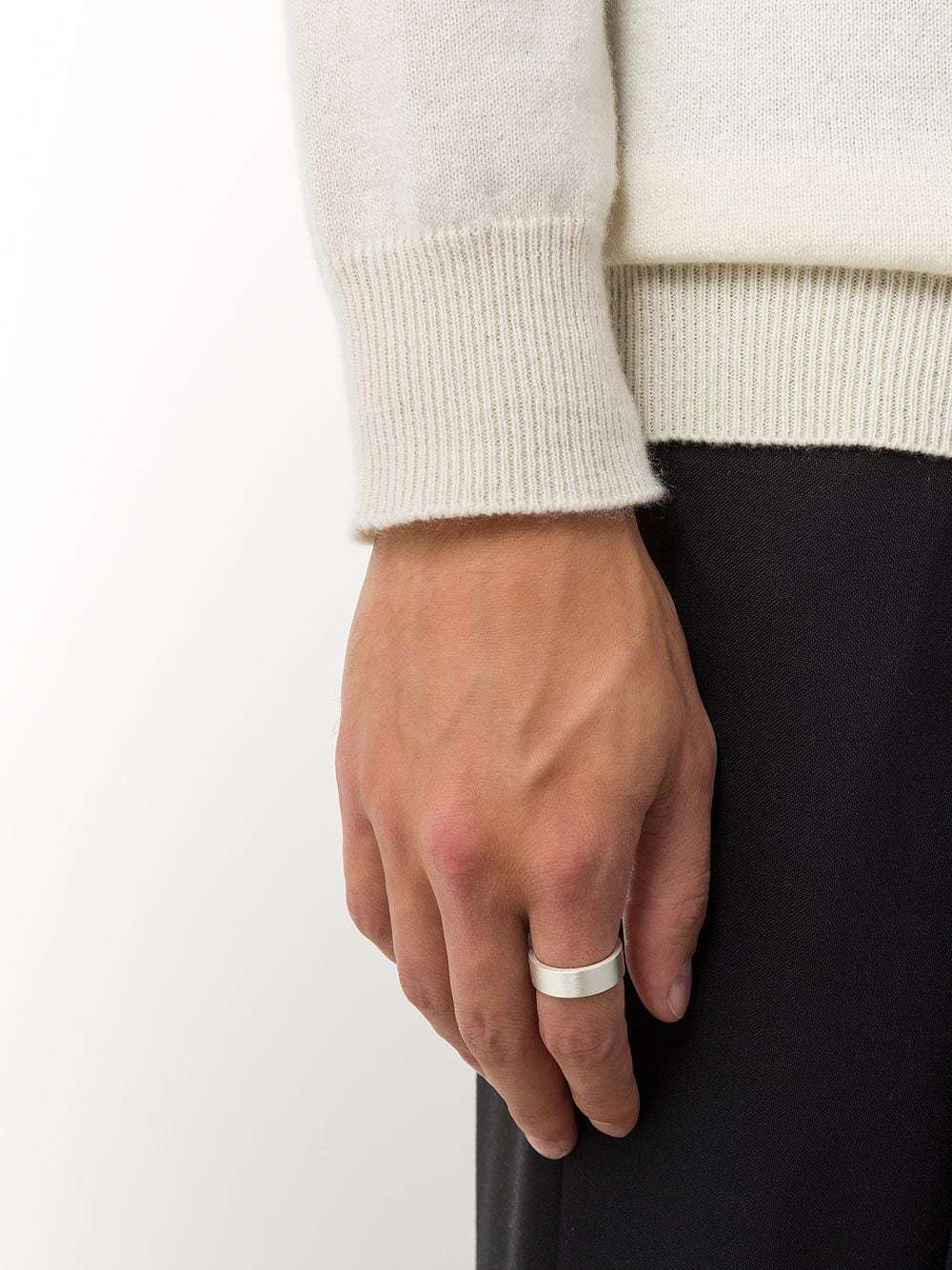 Le Gramme La 9g Brushed Ribbon Ring In White