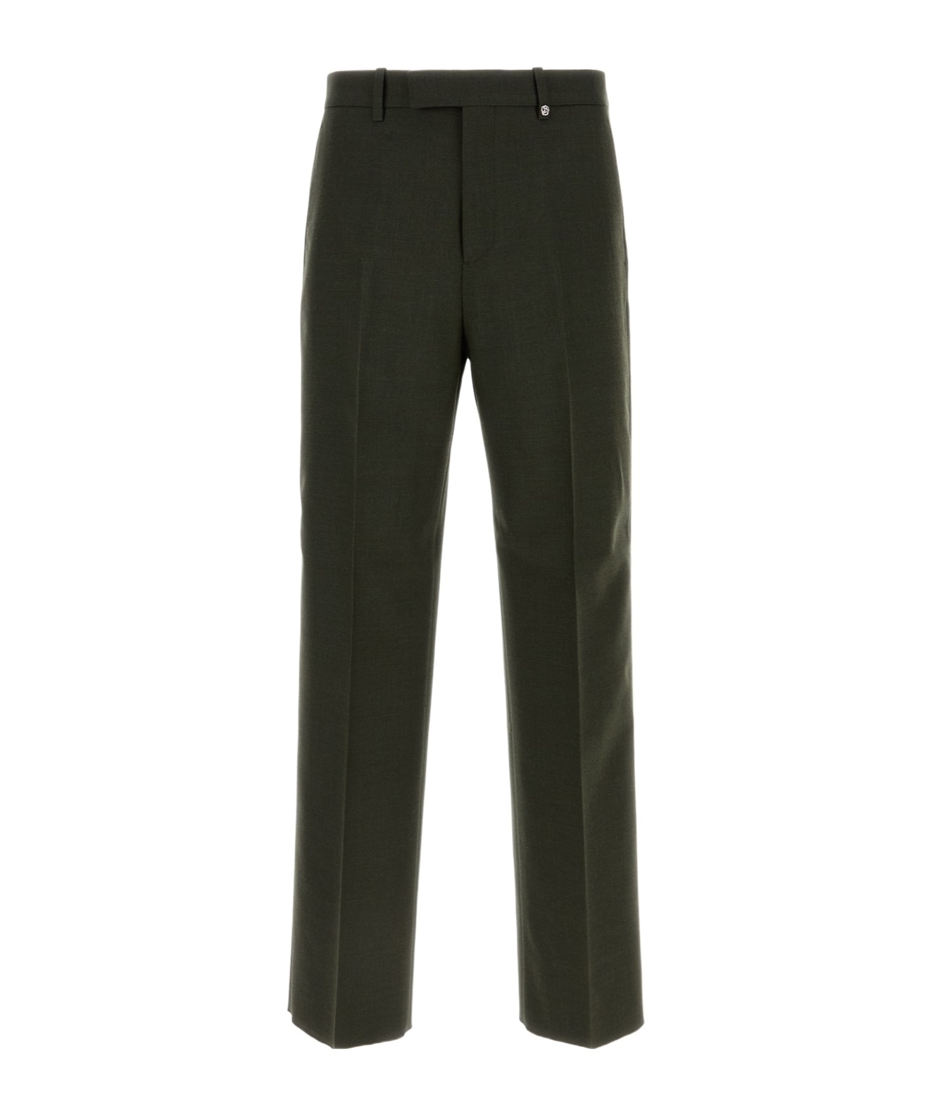Burberry Wool Trousers With Back Pockets And Belt Loops In Black
