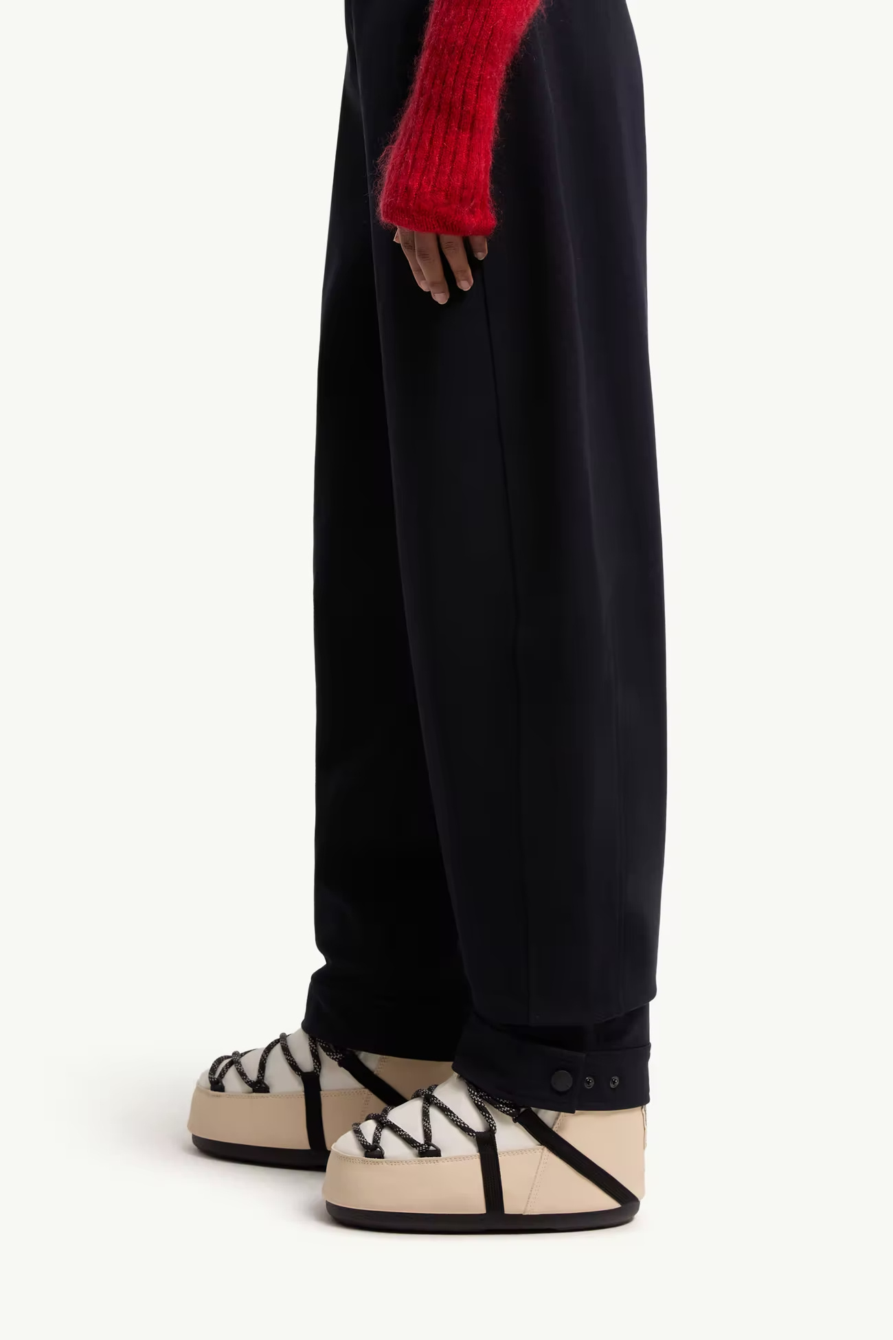 Moncler Technical Twill Pants In Blue